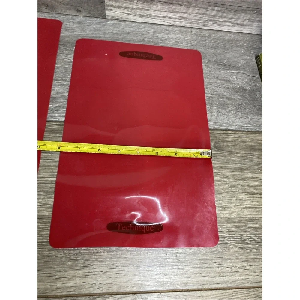 Technique Red Flexible Cutting Mats Set of 2 Non-Slip Kitchen Chopping Boards